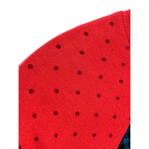 Matilda Jane 435 Jingle Bell Rock Top Shirt Floral Plaid Dots Red Blue Girls 16 - Picture 2 of 7